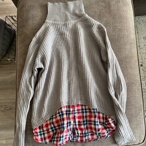 Grey turtleneck sweater